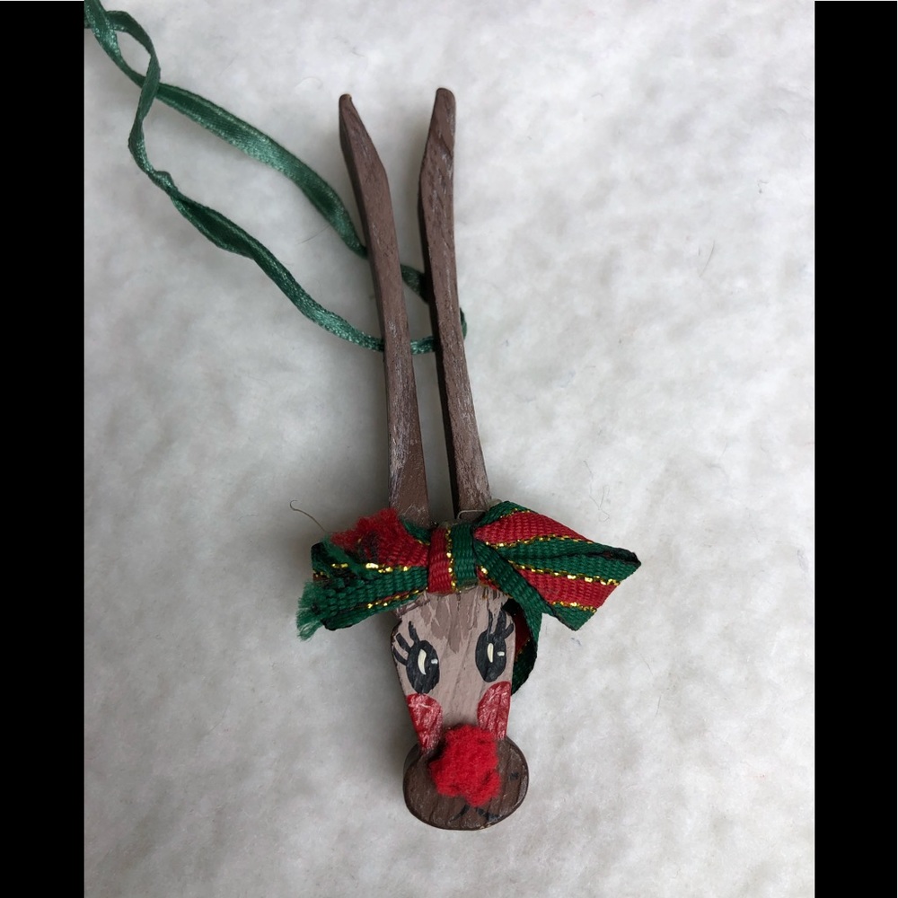 Hand painted Rudolph Necklace